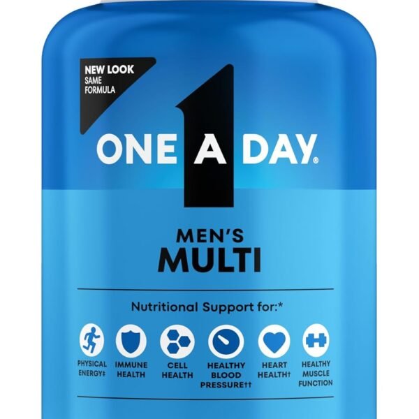 One A Day Multivitamin for Men - Daily Mens Multivitamins with Vitamin D. Zinc. Folic Acid. and B Vitamins. Physical Energy Support. 200 Ct